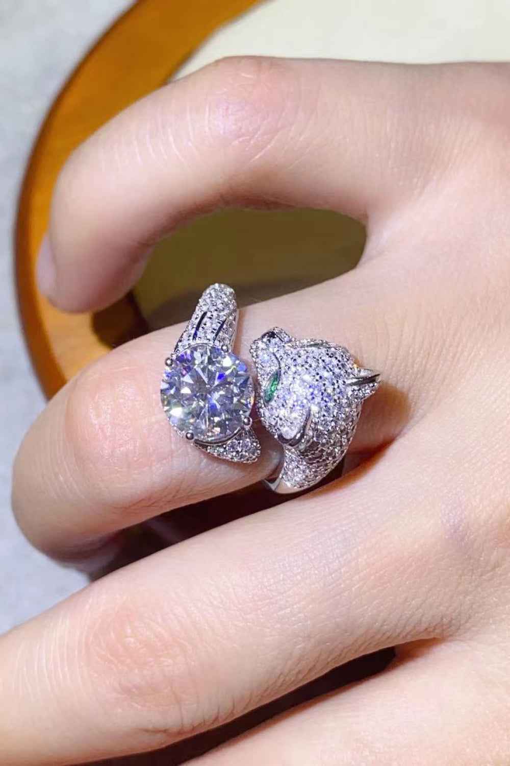 2 Carat Animal Moissanite Ring