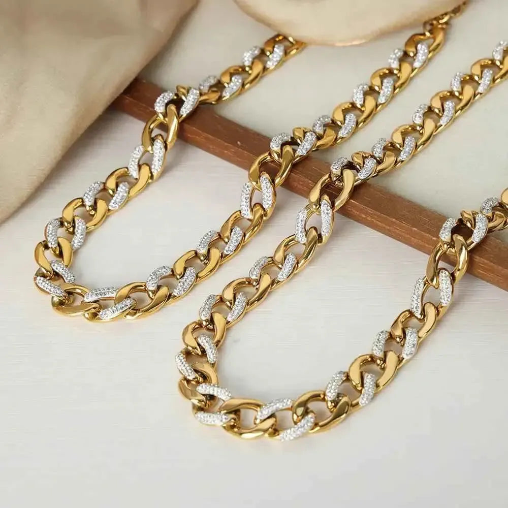 Chunky Zircon Titanium Steel Chain