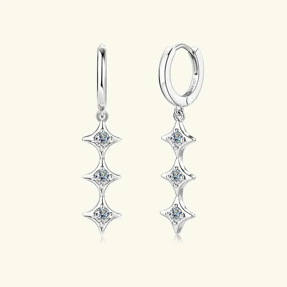 Shimmering Silver Geometry Earrings
