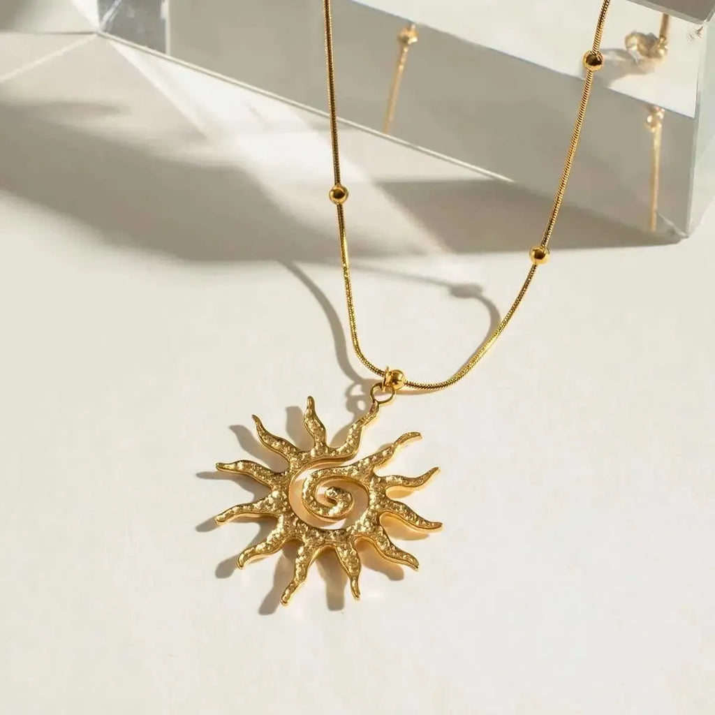 Sun Charm 18K Gold-Plated Necklace