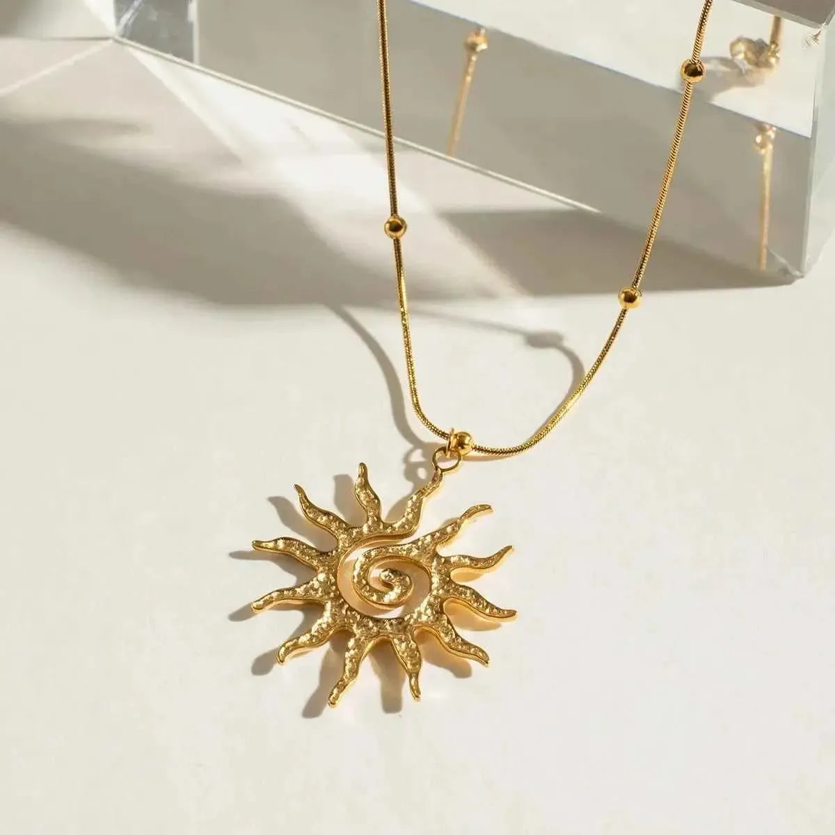 Sun Charm 18K Gold-Plated Necklace