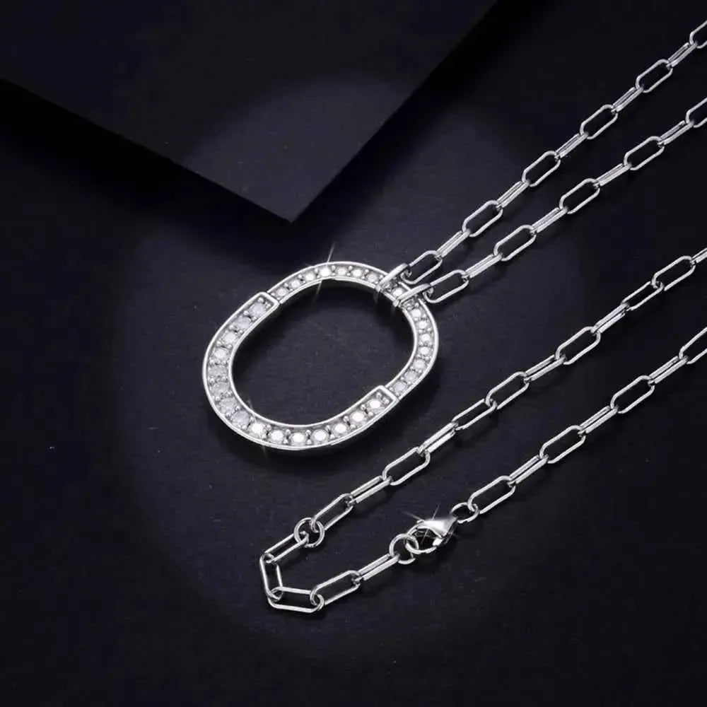 Classic Sterling Silver Moissanite Pendant