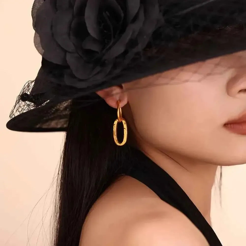 Polished Circular Gold Hoops
