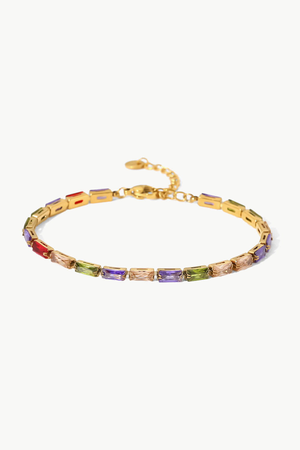 Gold Multicolor CZ Bracelet