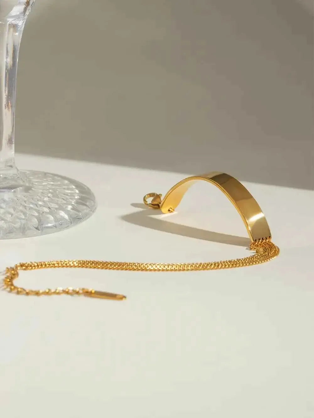 Slim Gold Wrist Chain Bracelet