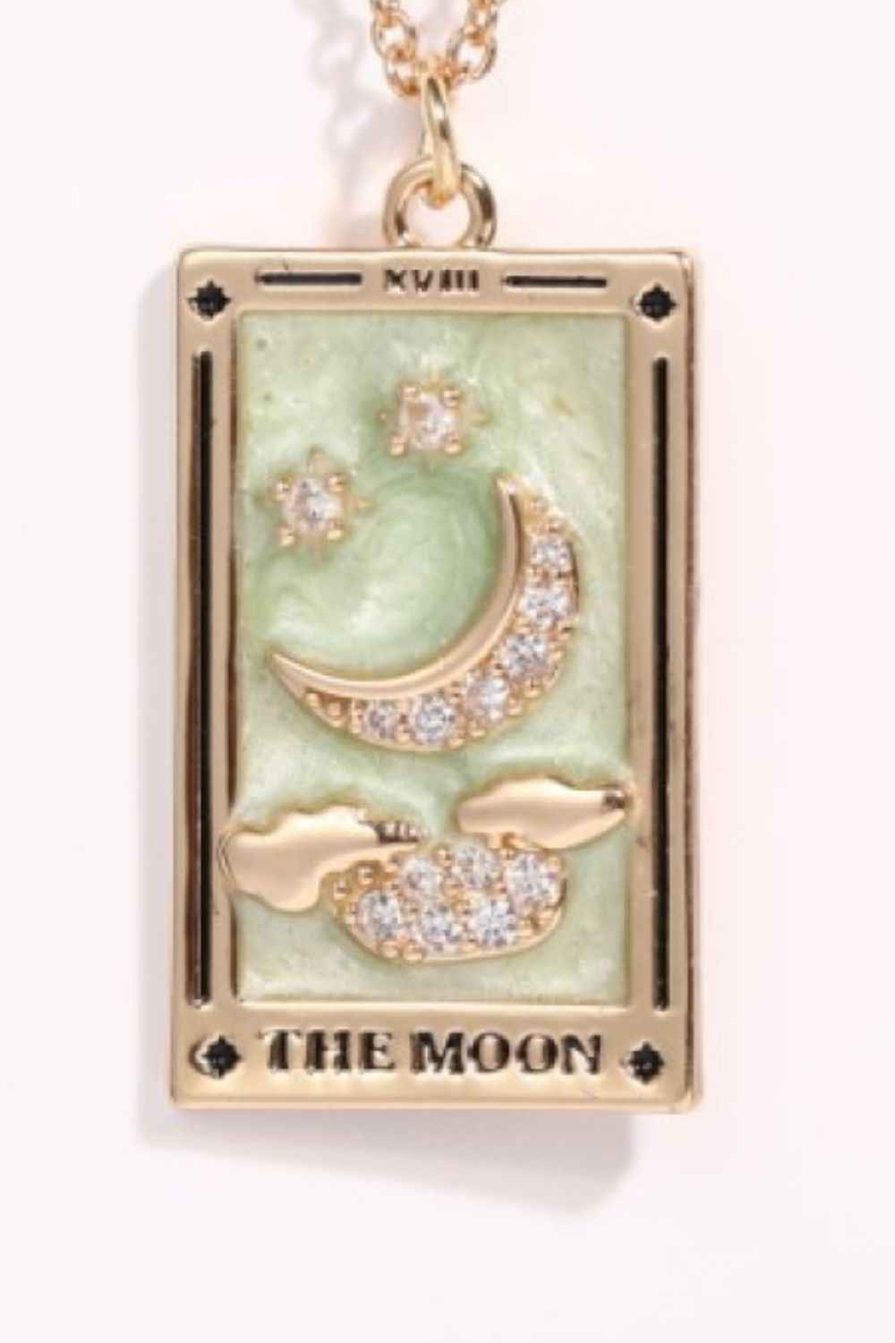 Tarot Card Pendant Stainless Necklace