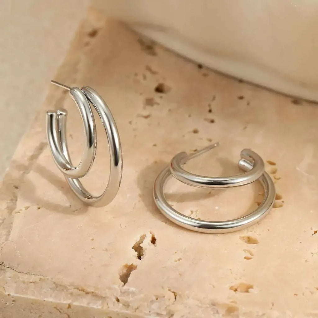 Classic Everyday Stainless Hoops