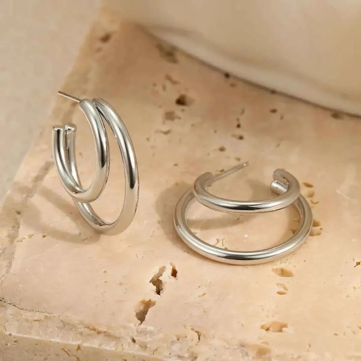 Classic Everyday Stainless Hoops