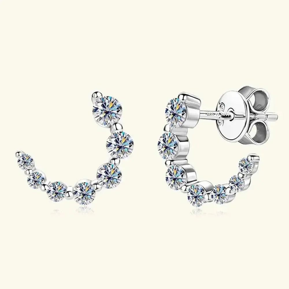 Brilliant Moissanite in Sterling Silver
