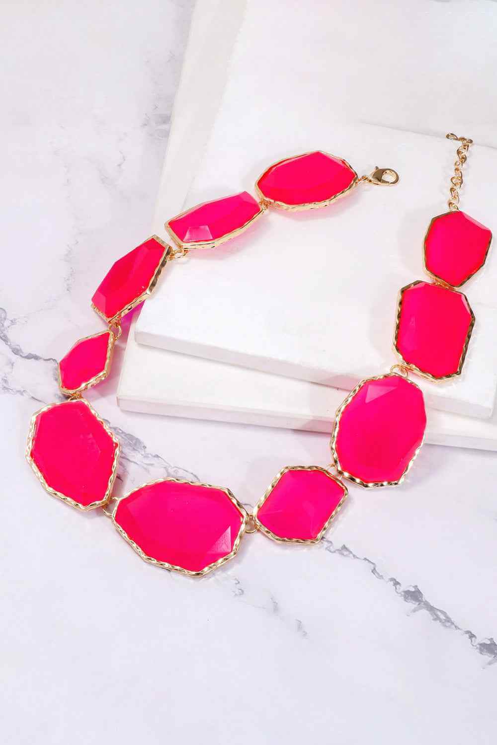 Geometric Resin Frame Necklace