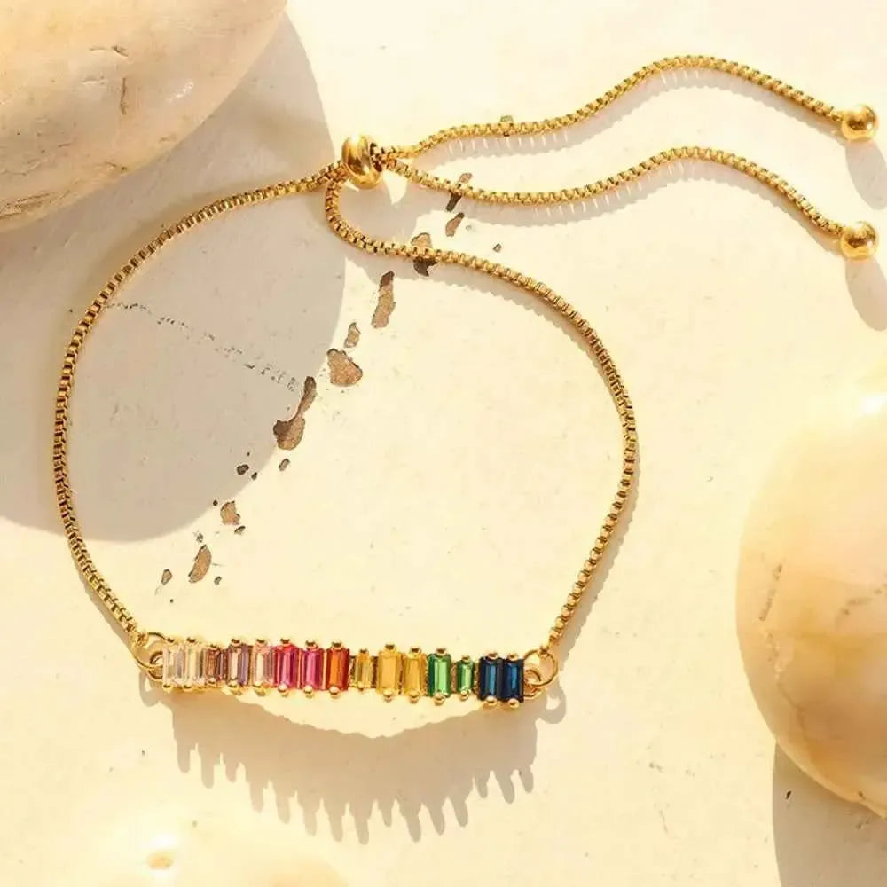 Modern Zircon Accent Titanium Bracelet