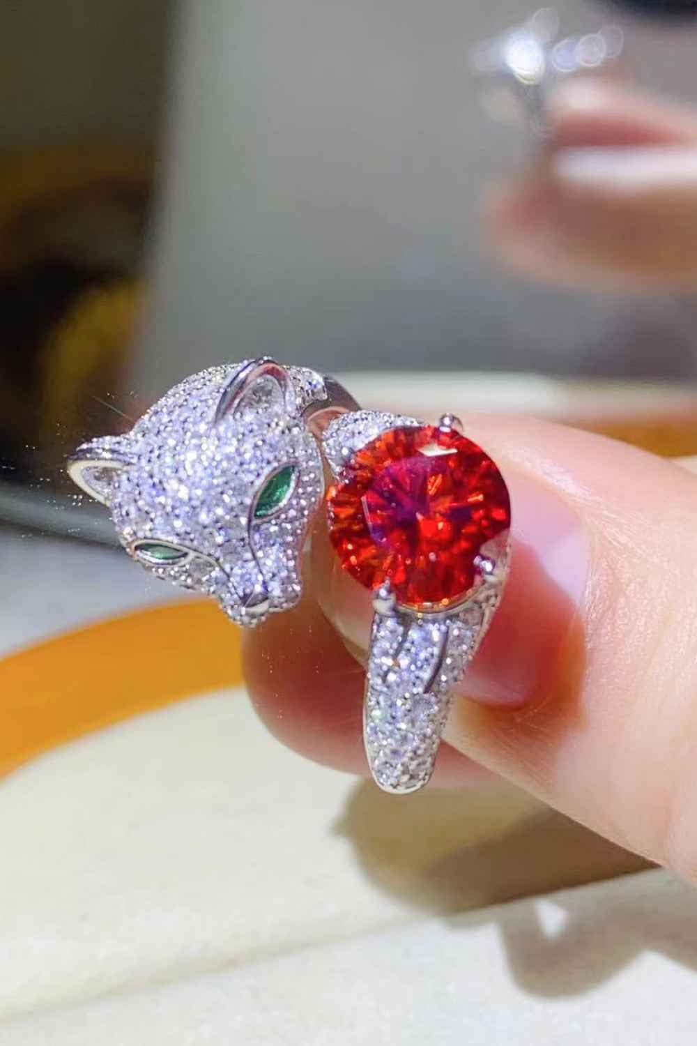 2 Carat Animal Moissanite Ring