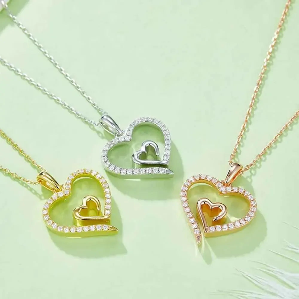 Romantic Heart‑Shape Moissanite Pendant