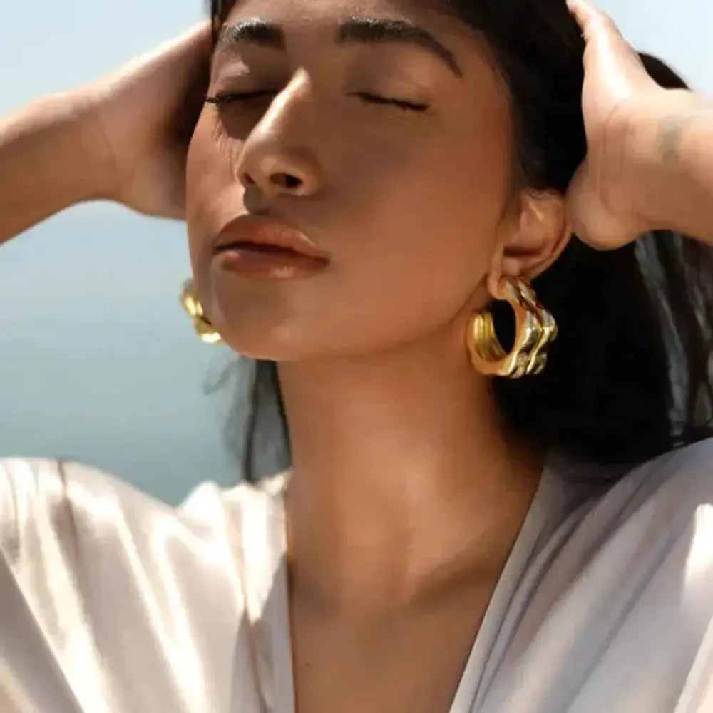 Modern Stainless Curve Earrings