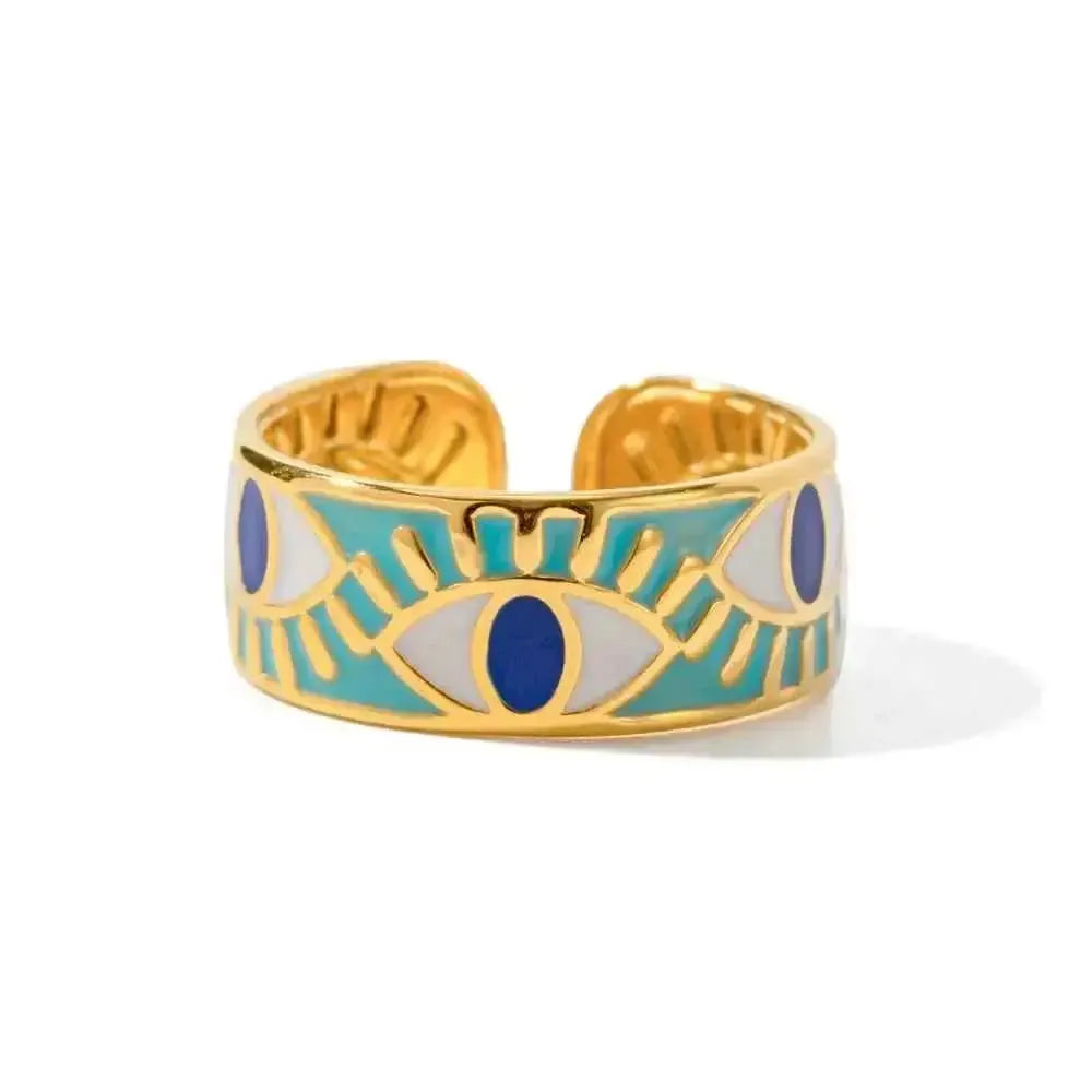 Gold Evil Eye Ring – Dainty, Bold, Symbolic