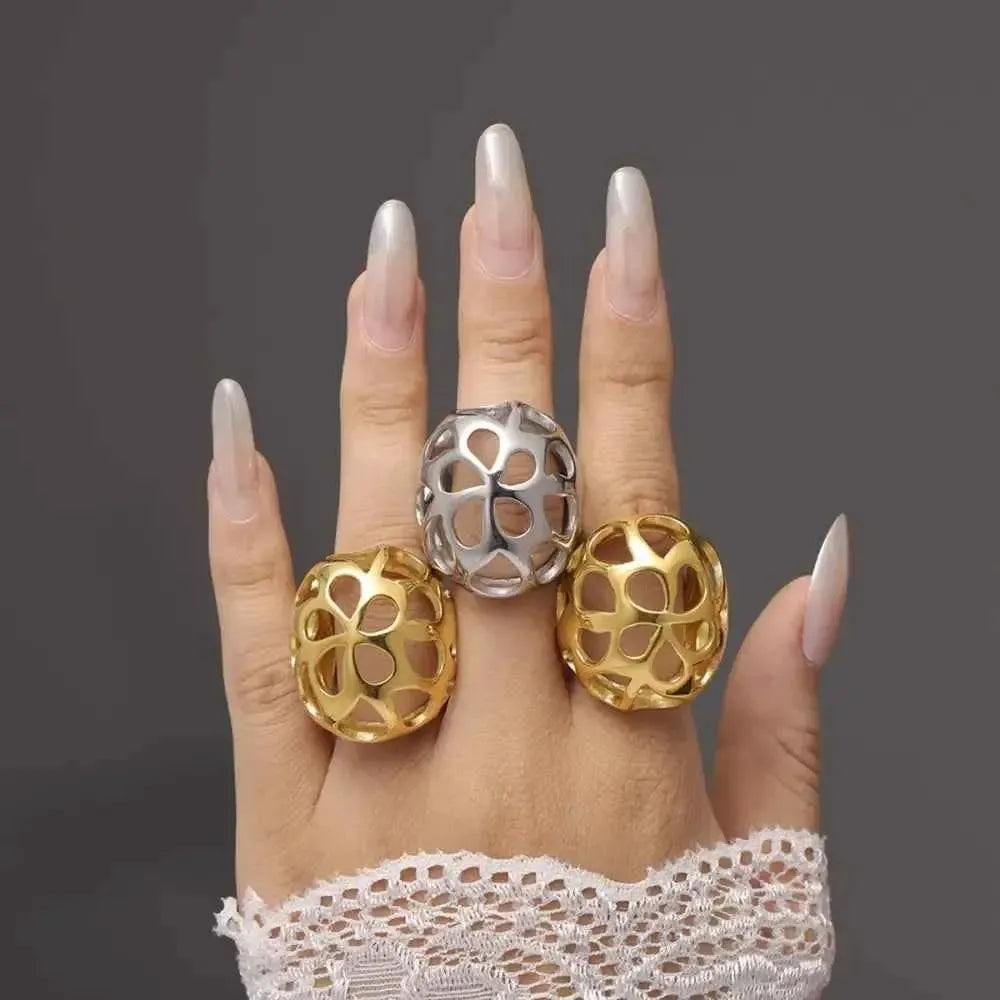 Stainless Steel Ring – Bold Cutout Style