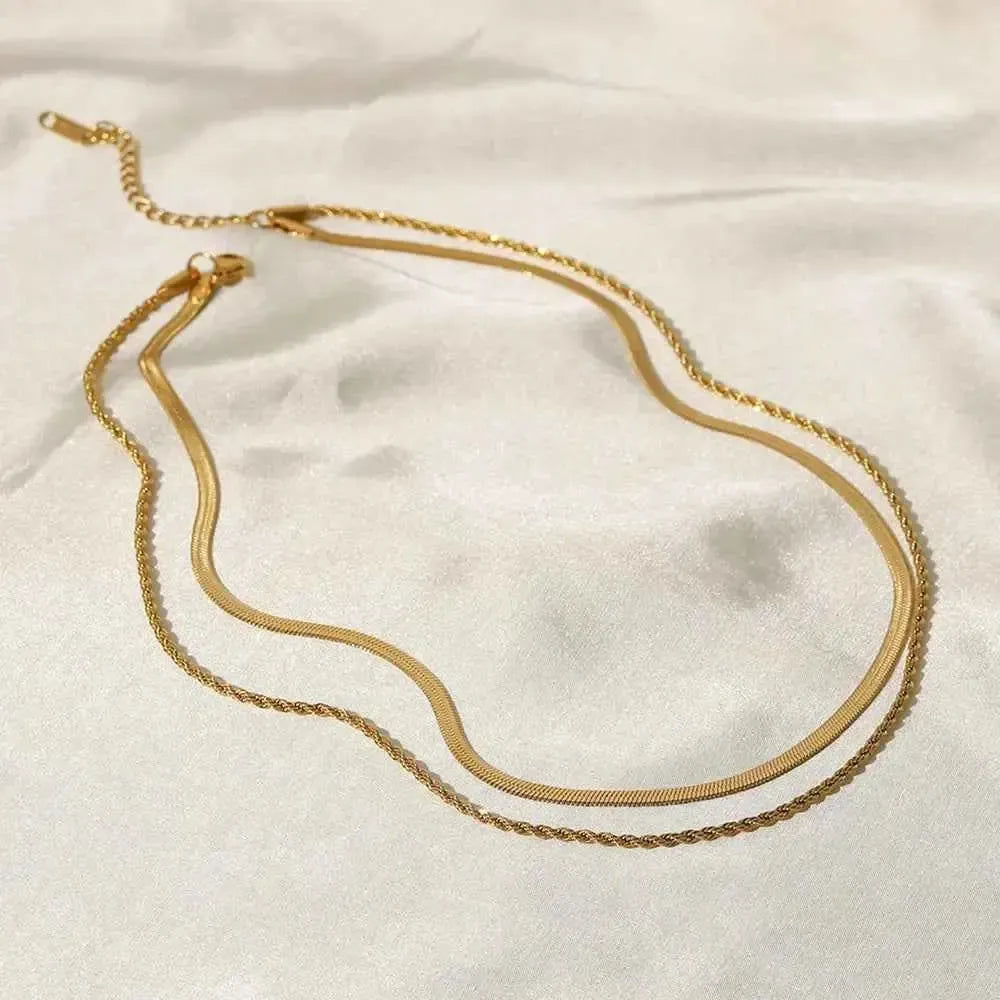 Delicate Gold Layered Chain