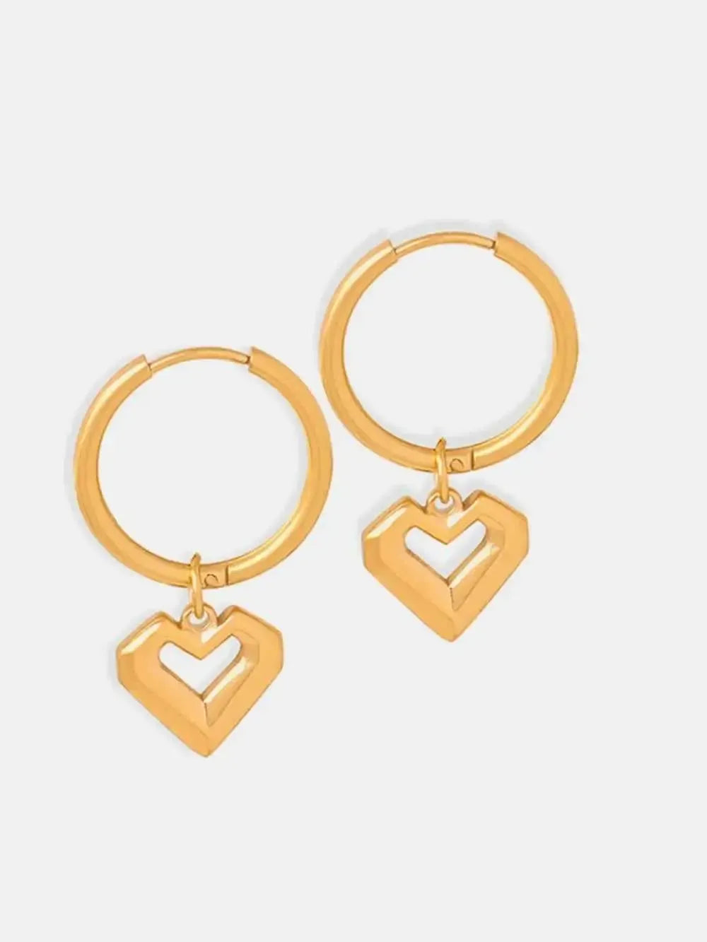 Heart-Shaped Lapis Lazuli Dangle Earrings