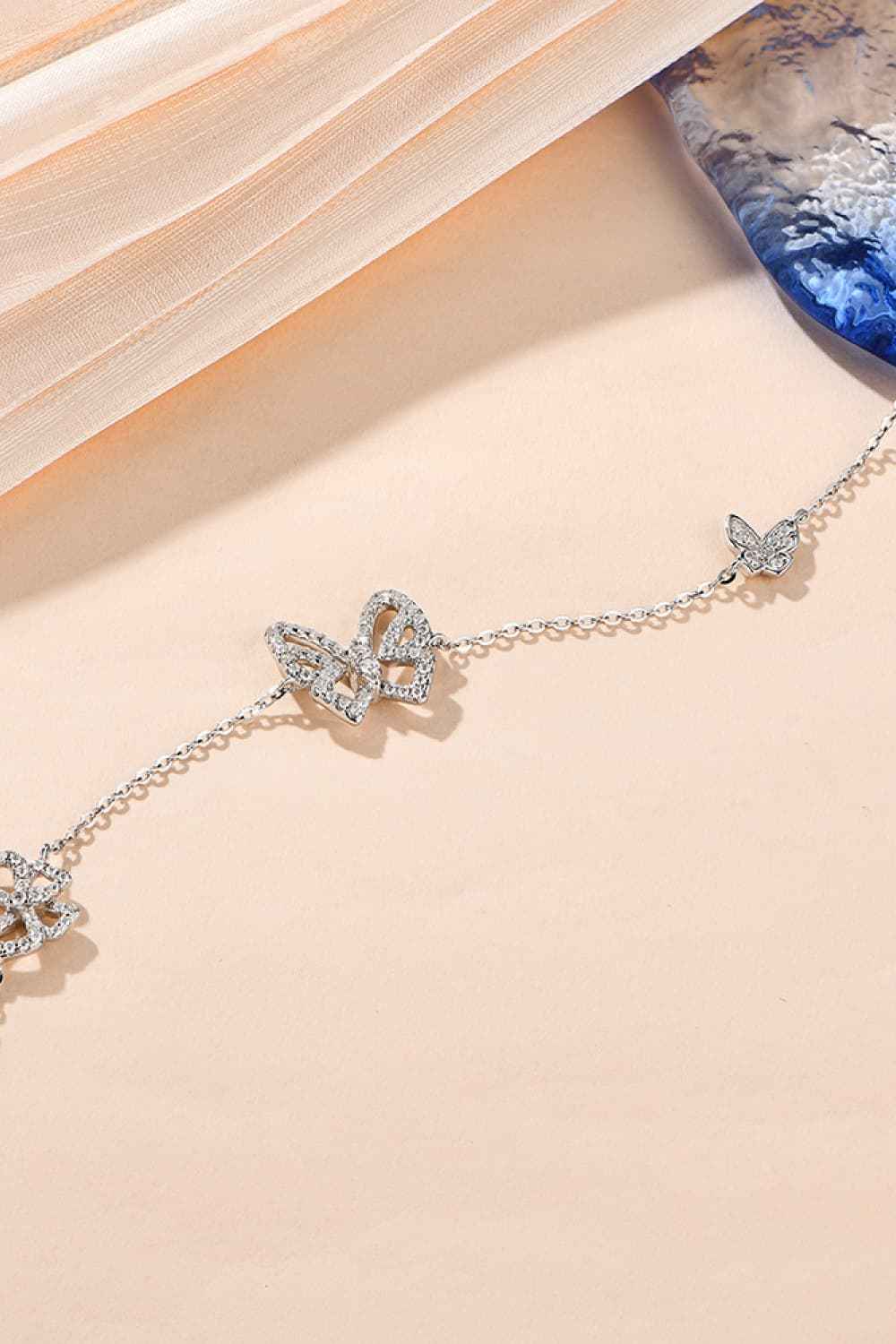 Sparkling Butterfly Moissanite Wristpiece