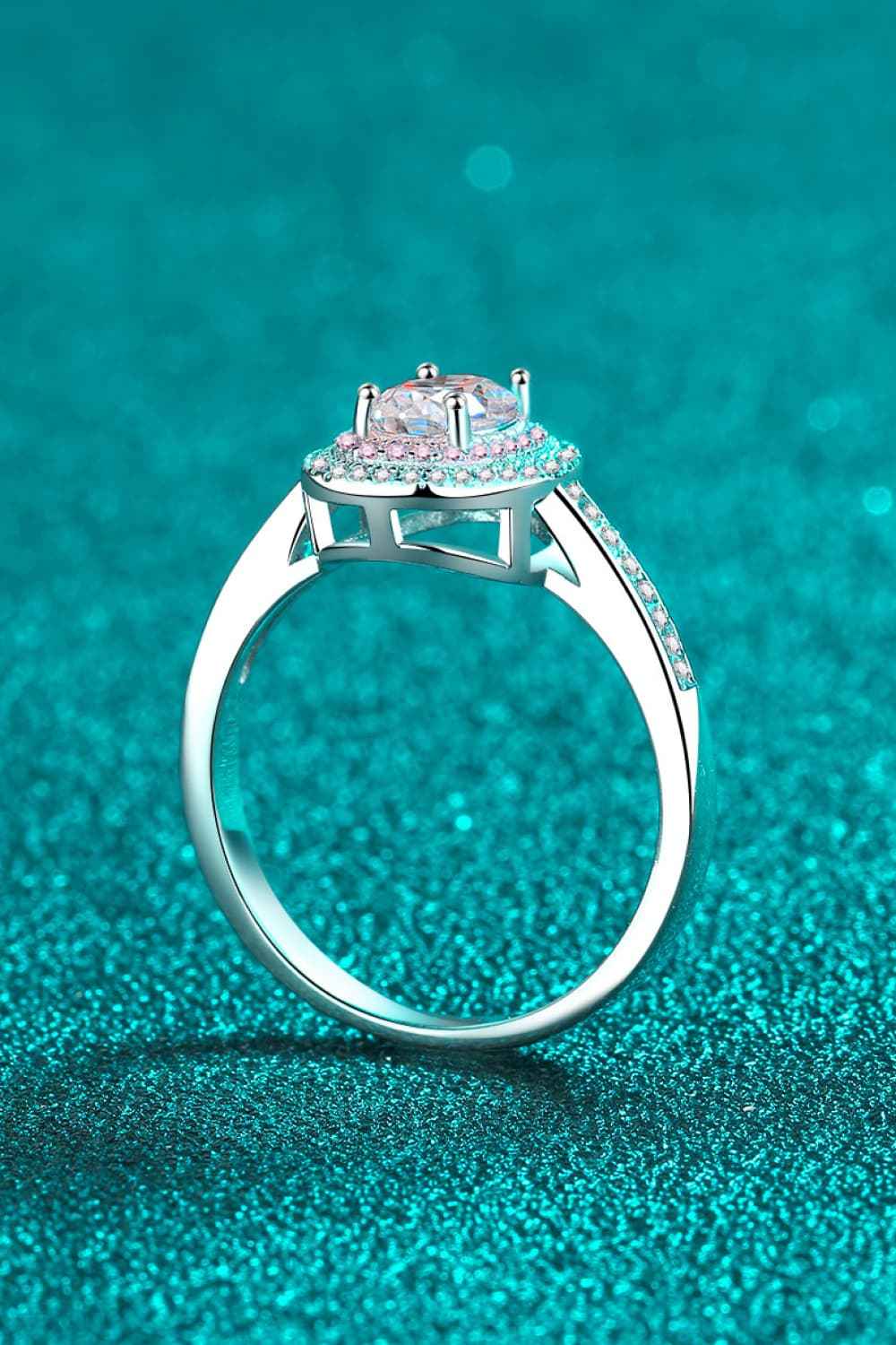 1 Carat Moissanite Halo Ring