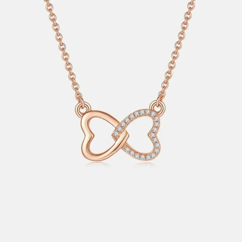 Petite Bow Heart Moissanite Pendant
