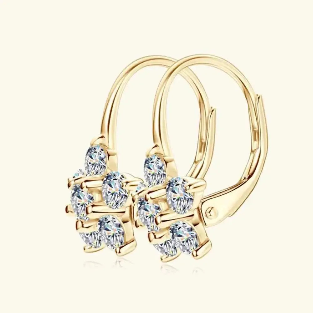 1.2 Carat Sparkling Floral Hoops