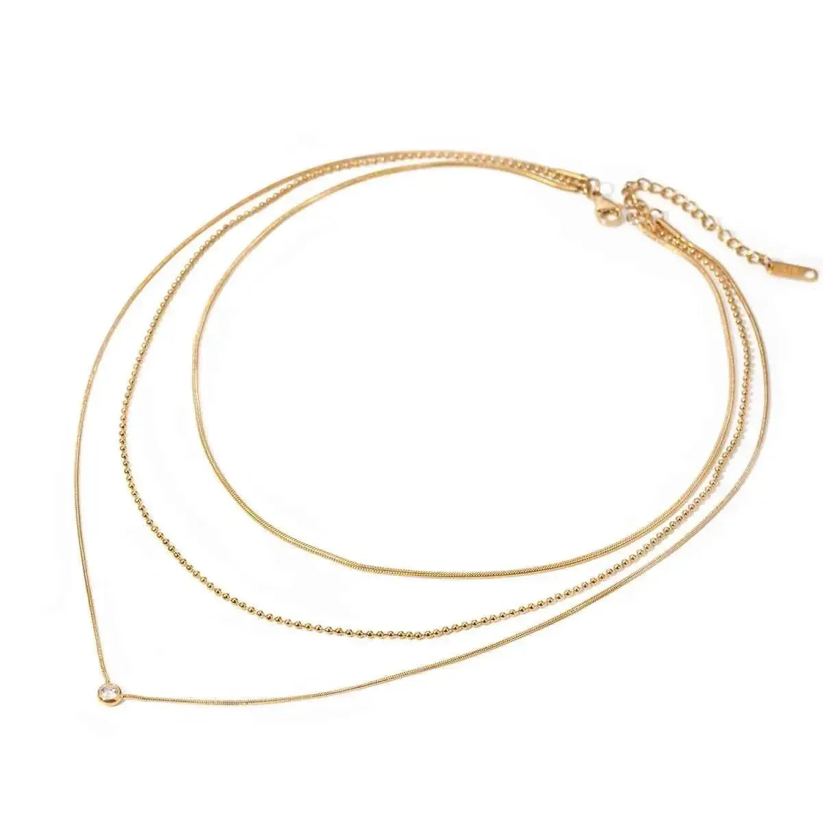 Dainty Layered Gold-Plated Necklace