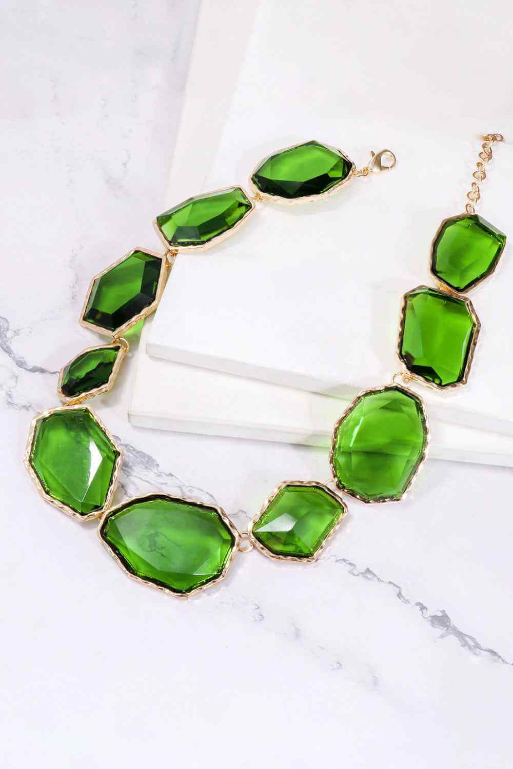 Geometric Resin Frame Necklace