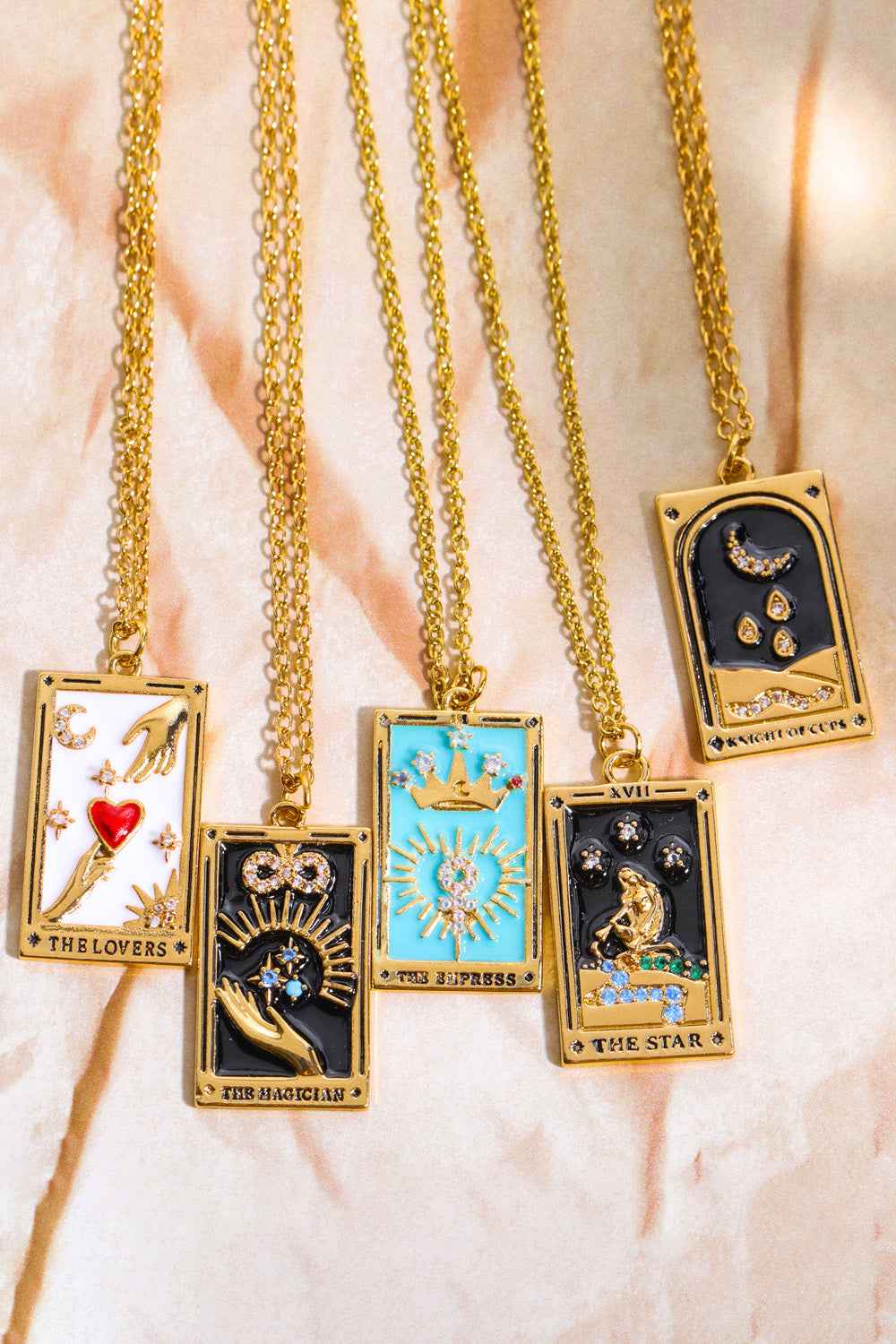 Tarot Card Pendant Stainless Necklace