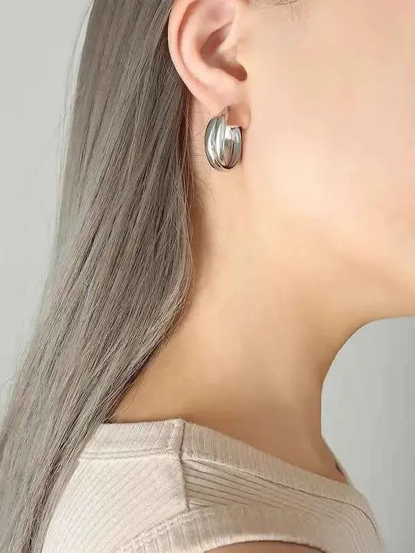 Bold Gold Titanium Small Hoops