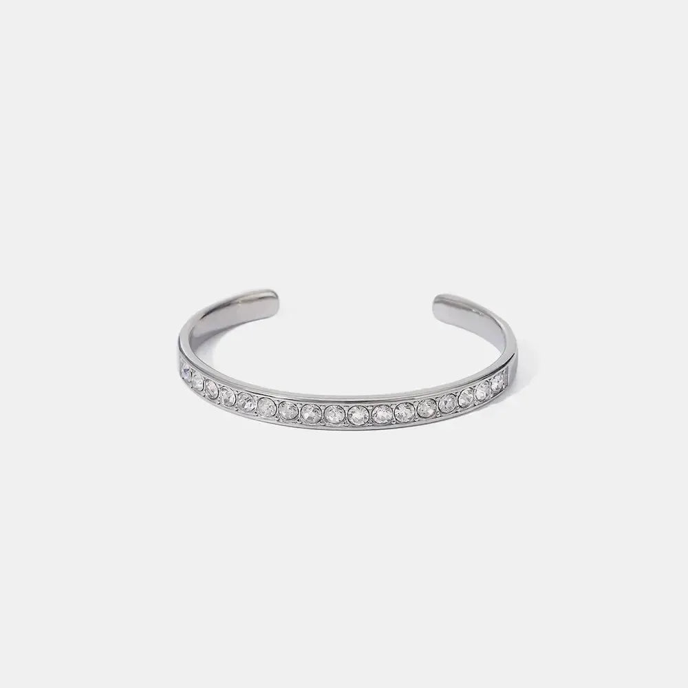 Lightweight Gold Zircon Chain Bracelet