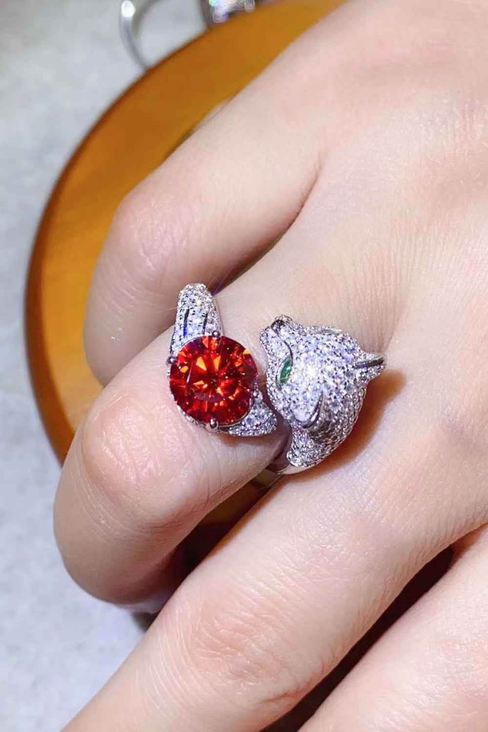 2 Carat Animal Moissanite Ring