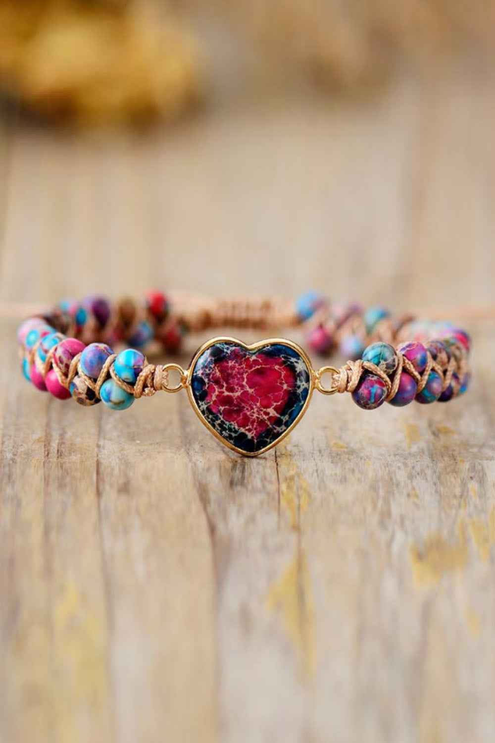 Elegant Natural Heart Stone Bracelet