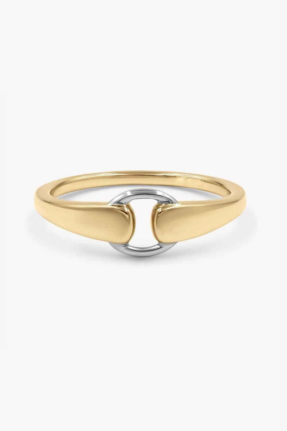 Contrast Band Ring – Sterling Silver Style