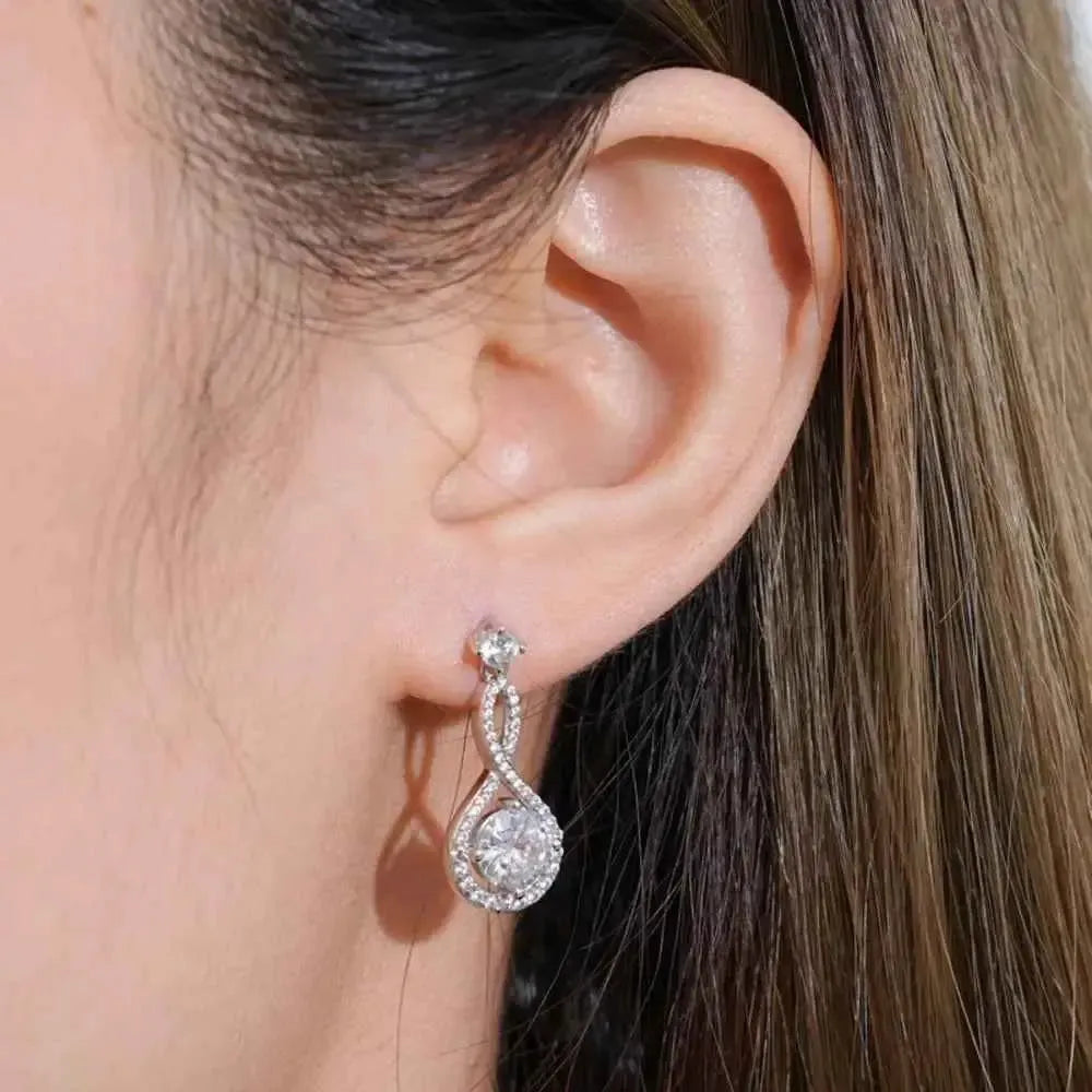 1 Carat Moissanite Silver Studs