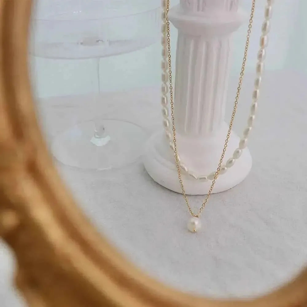 Chic Double‑Layered Pearl Necklace