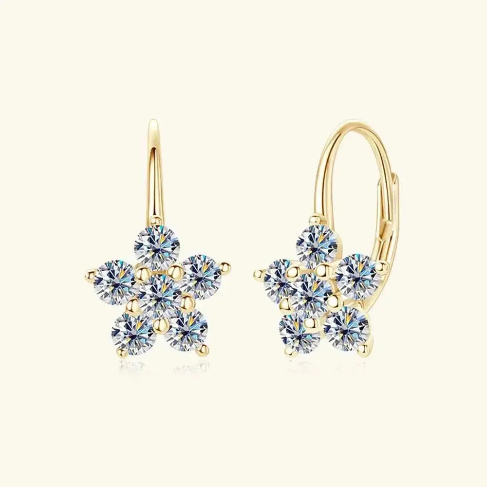 1.2 Carat Sparkling Floral Hoops