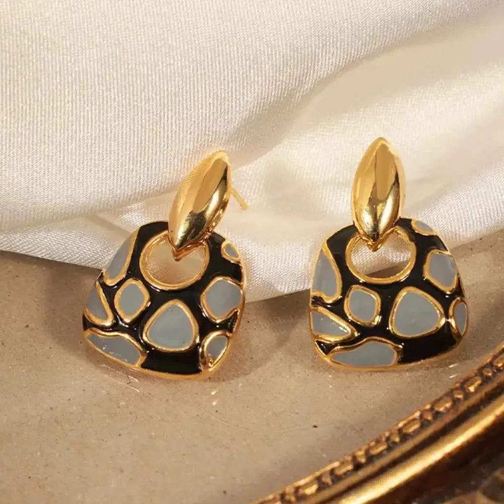 Sculptural Copper Drop Earrings
