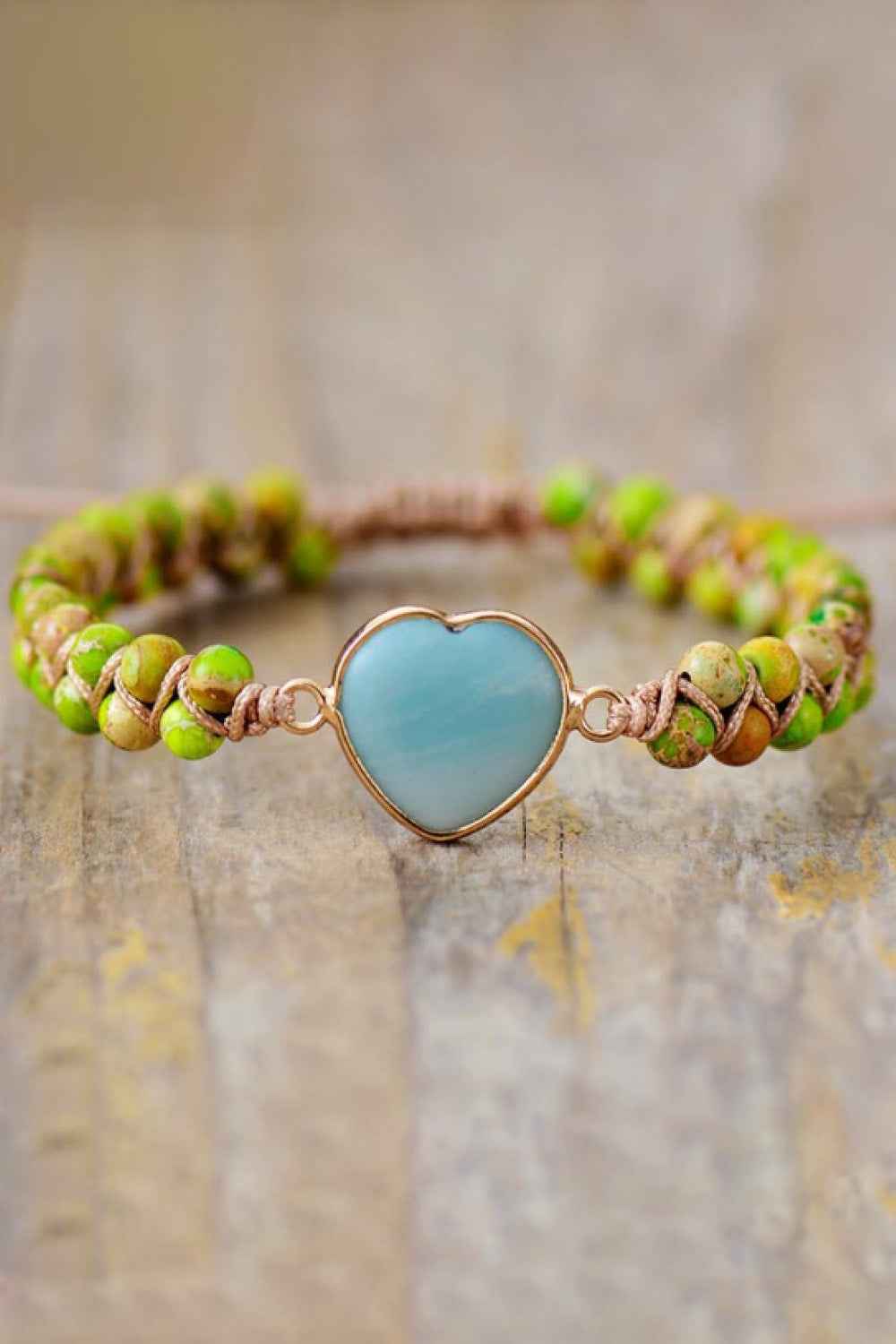 Elegant Natural Heart Stone Bracelet