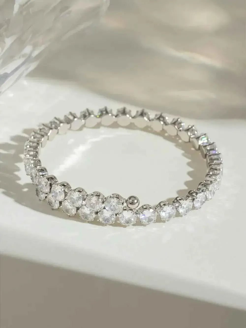 Dainty Zircon Accent Gold Bracelet