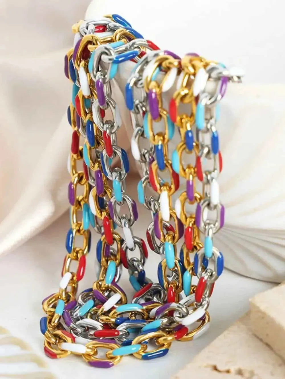 Oil‑Drip Chain Titanium Bracelet