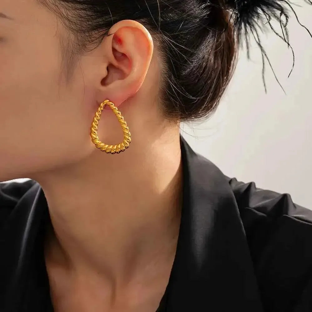 Twisted 18K Gold-Plated Earrings