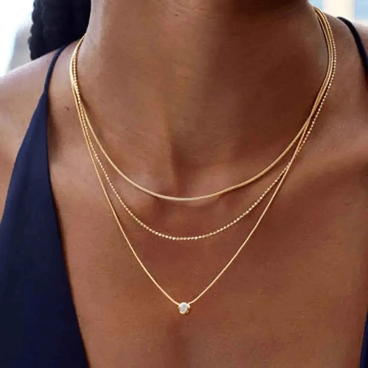 Dainty Layered Gold-Plated Necklace