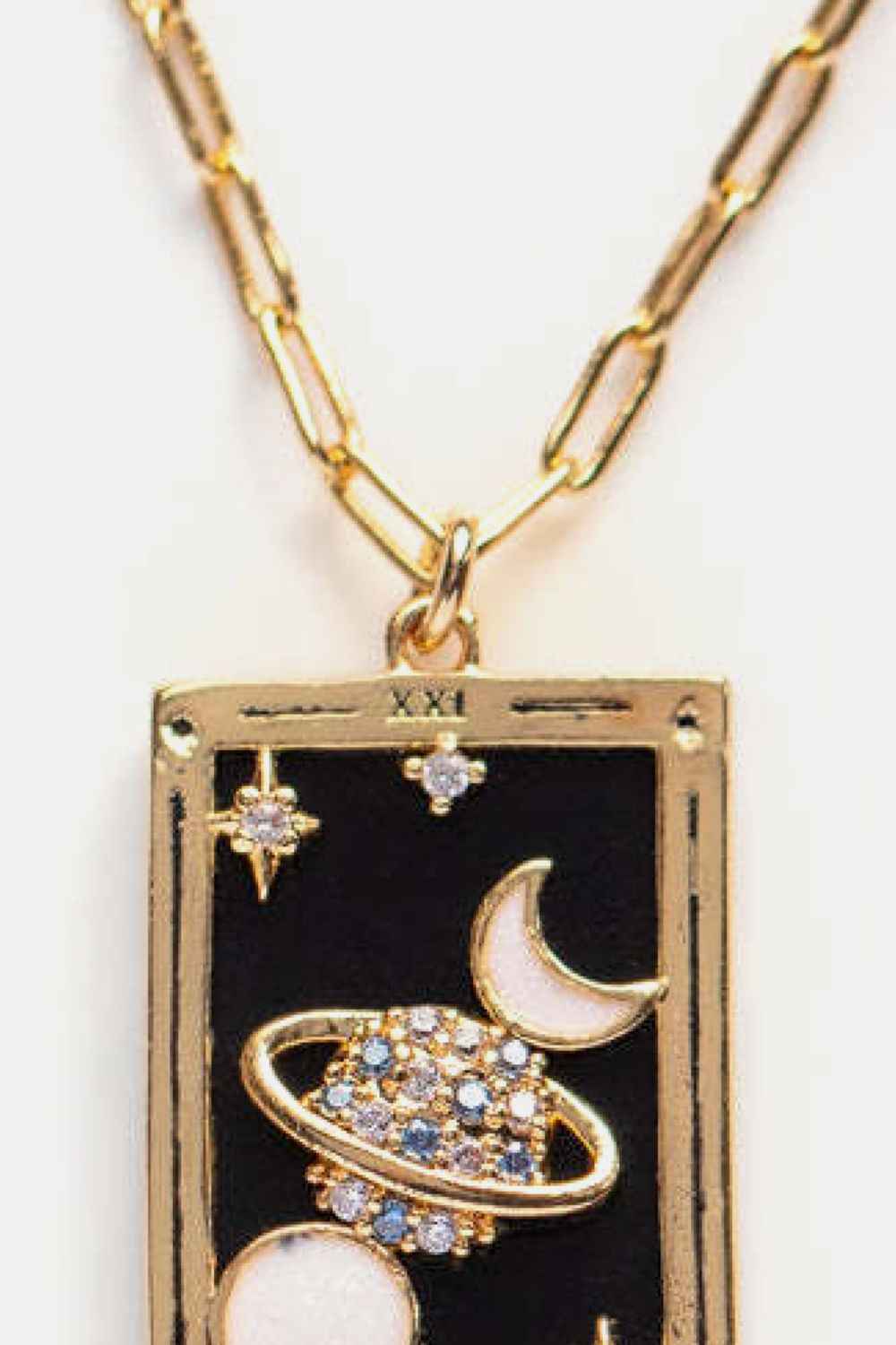Tarot Card Pendant Stainless Necklace