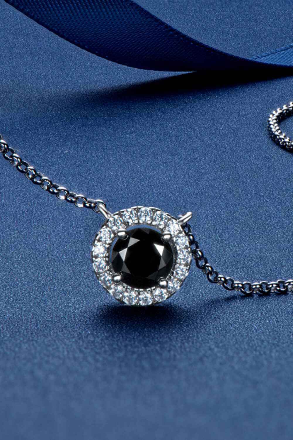 Black & Silver Moissanite Pendant