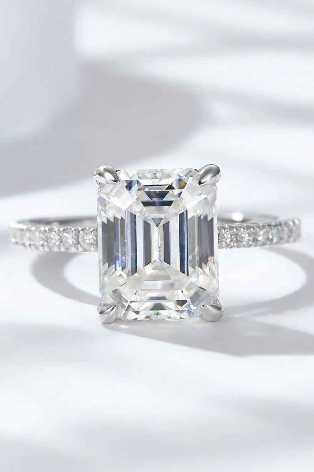 5 Carat Brilliant Moissanite Engagement Ring