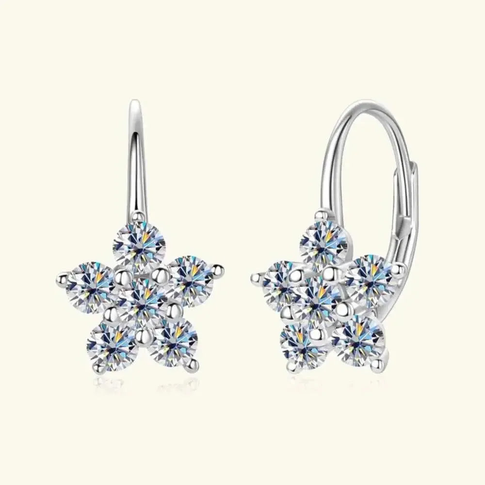 1.2 Carat Sparkling Floral Hoops