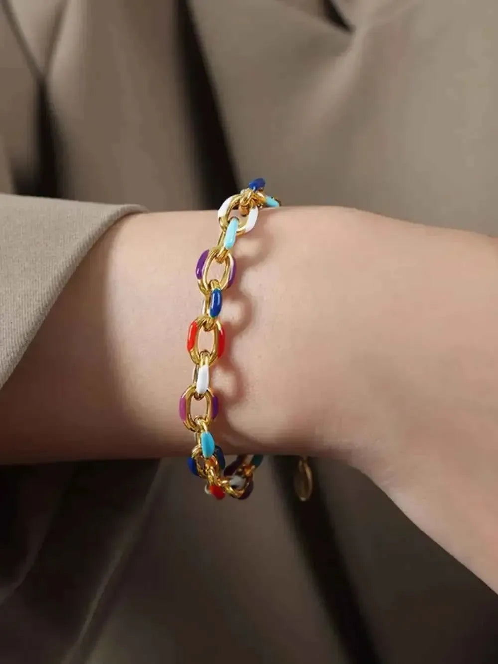 Oil‑Drip Chain Titanium Bracelet