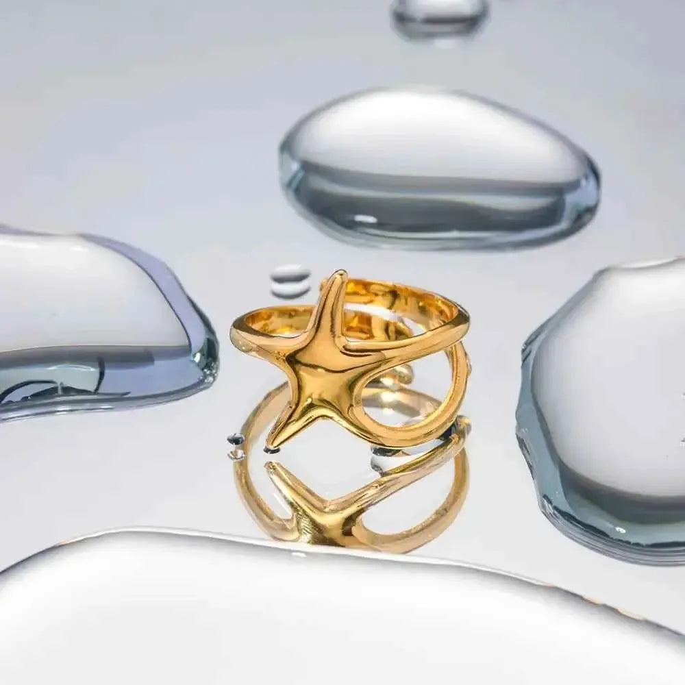 Gold Star Ring – Stainless Steel Jewelry