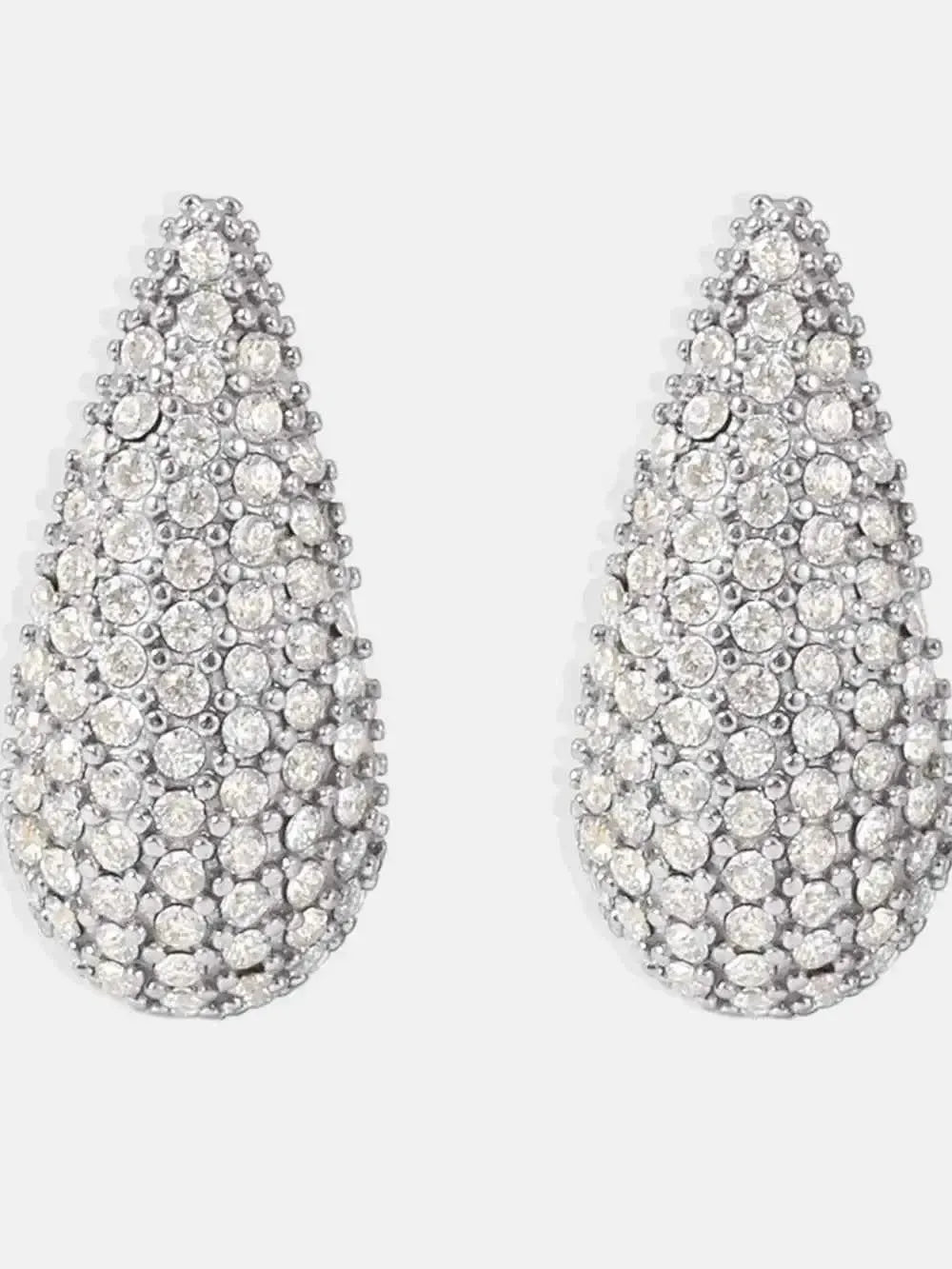Stainless Steel Teardrop Sparkle